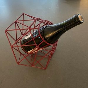 Total Wine - Wild Eye Design - red art deco diamond shape wine bottle holder